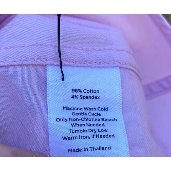 Talbots Light Pink Cotton Stretch Button Front Blouse - Picture 6 of 6